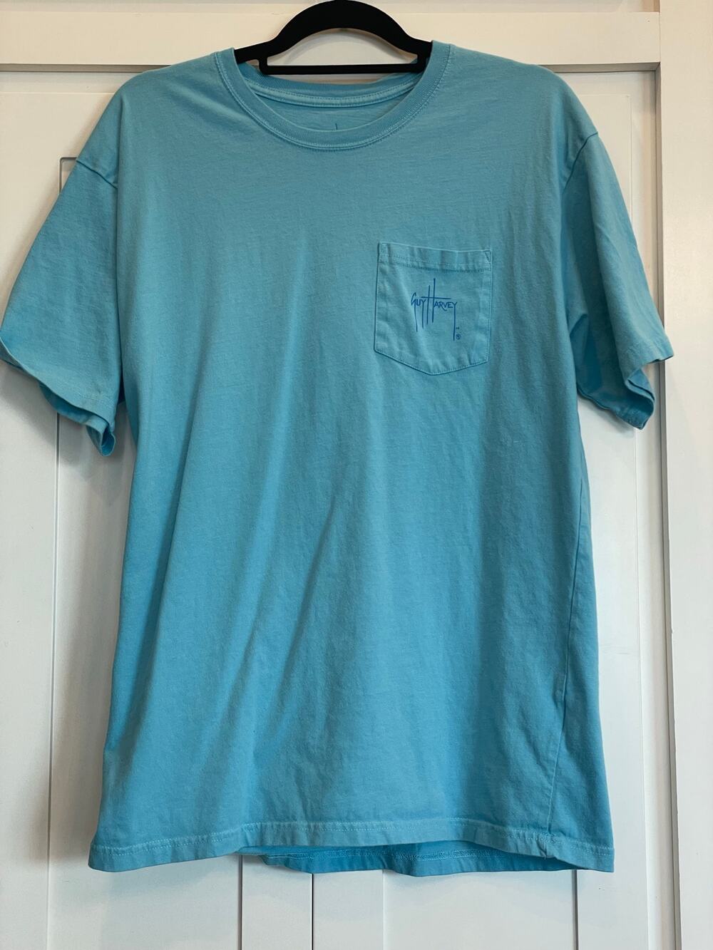 Guy Harvey blue T-shirt Large short sleeve Patriotic Shield billfish